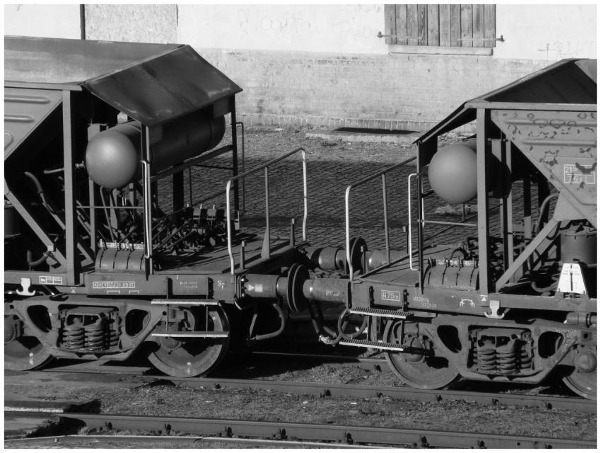 Black White Industrial Train