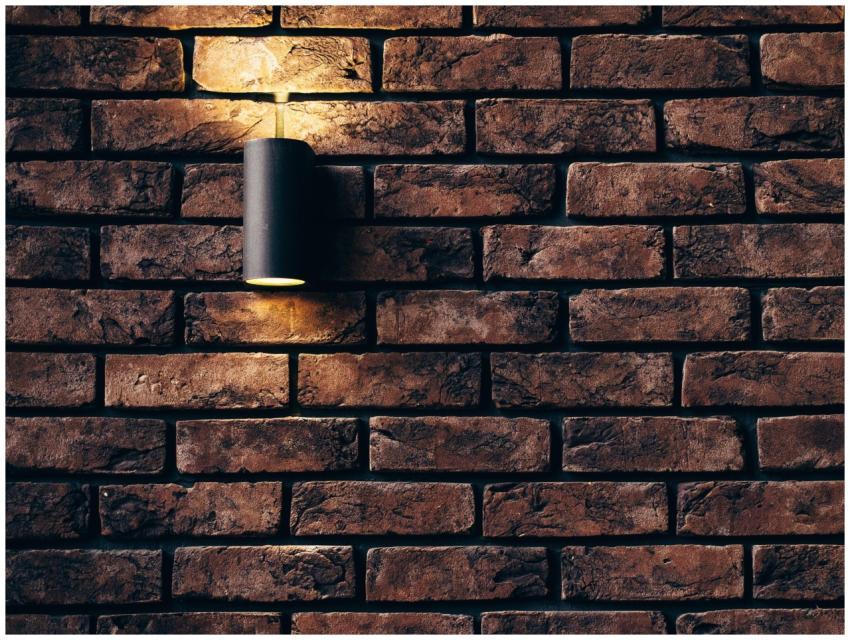 Contemporary brick wall design featuring a sleek a