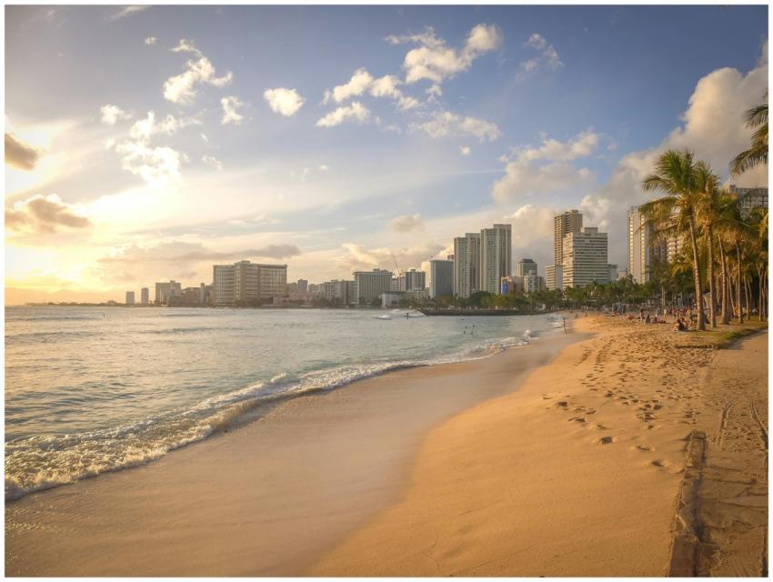 Experience the serene beauty of Honolulu's beach a