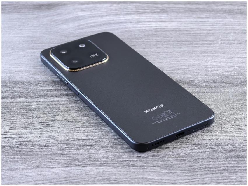 Close-up of a modern smartphone with a sleek desig