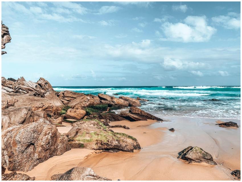 A beautiful view of Stanwell Park Beach, showcasin