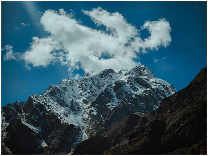 Majestic Snow Covered Mountain