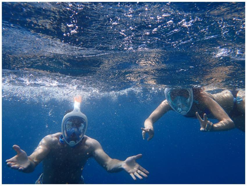 Enjoy a fun snorkeling adventure in the clear wate