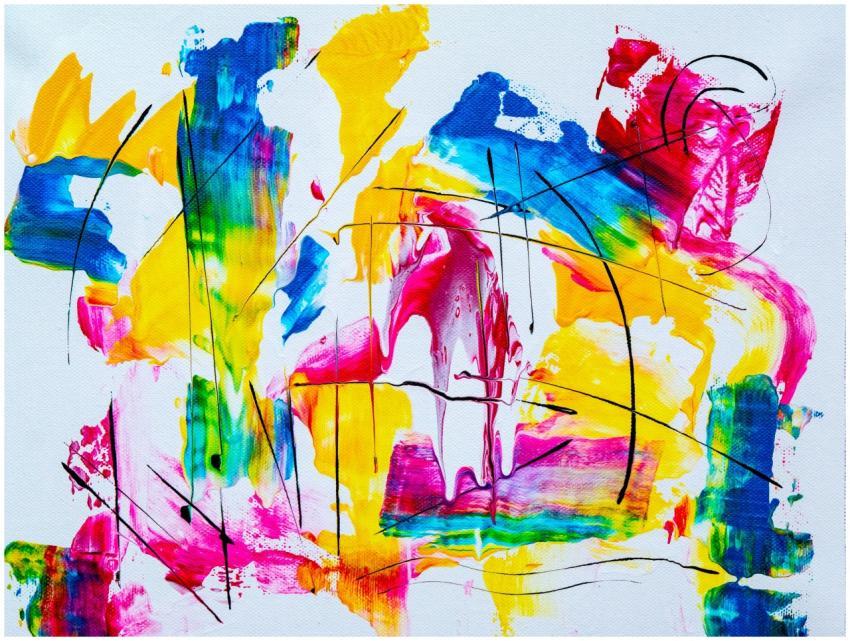 Colorful abstract expressionism showcasing vibrant