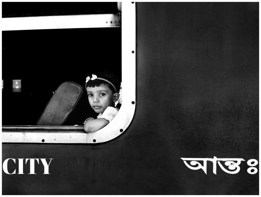 Child Gazing Train Window