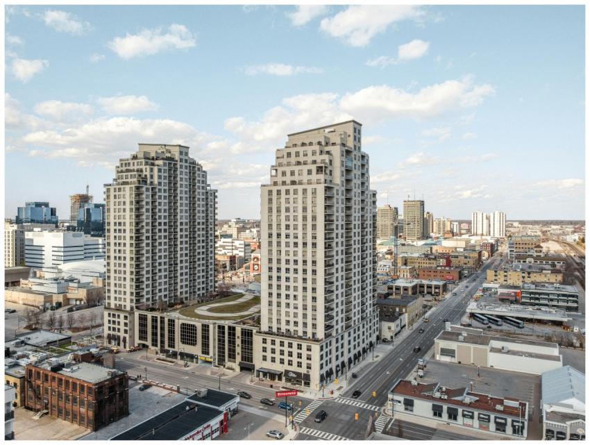 High-rise buildings in downtown London, Ontario un