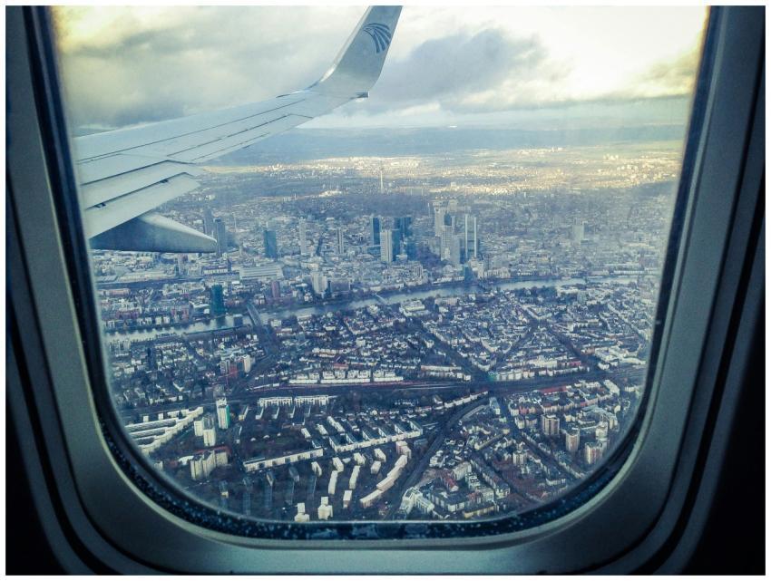 Stunning aerial view of Frankfurt am Main through