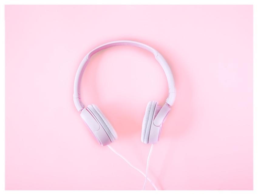 Headsets Music Pink Background Player