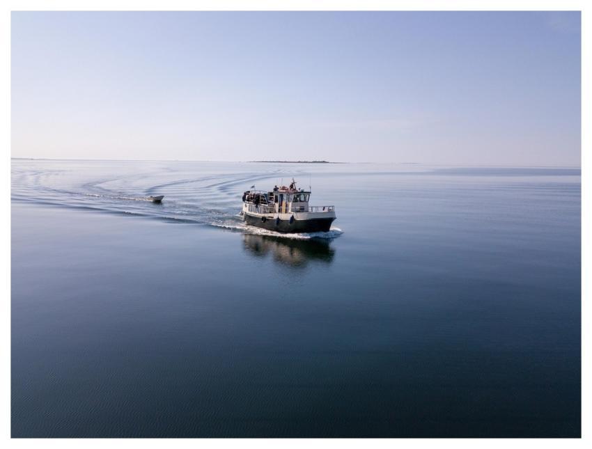 Boat Sea Blue Sky Peilityyni