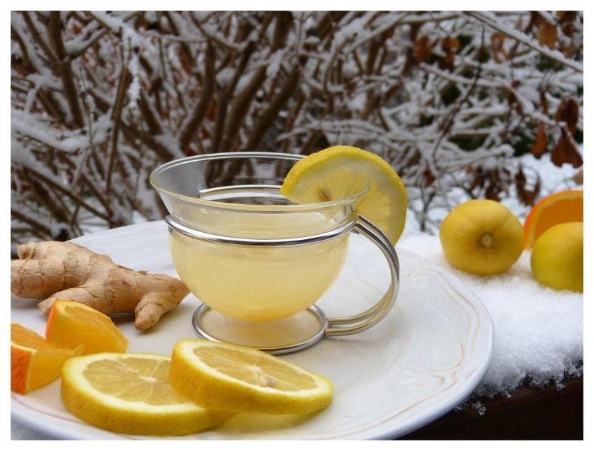 Ginger Hot Lemon Tea Lemon