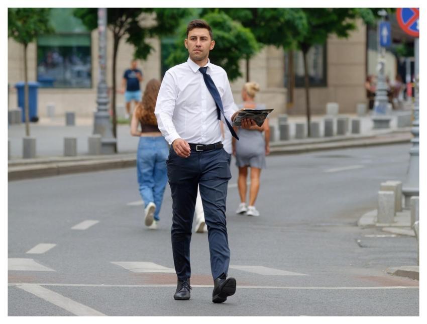 Man Walking Pedestrian City
