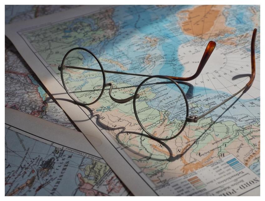 Eyeglasses World Map Map Map Of The World