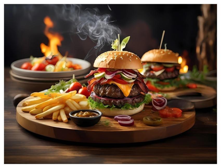 Burger Cheeseburger Two Bourgeois Burgers