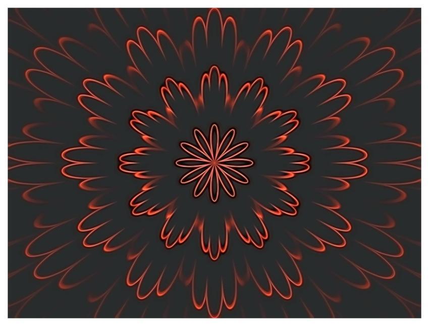 Fractal Glowing Abstract Digital