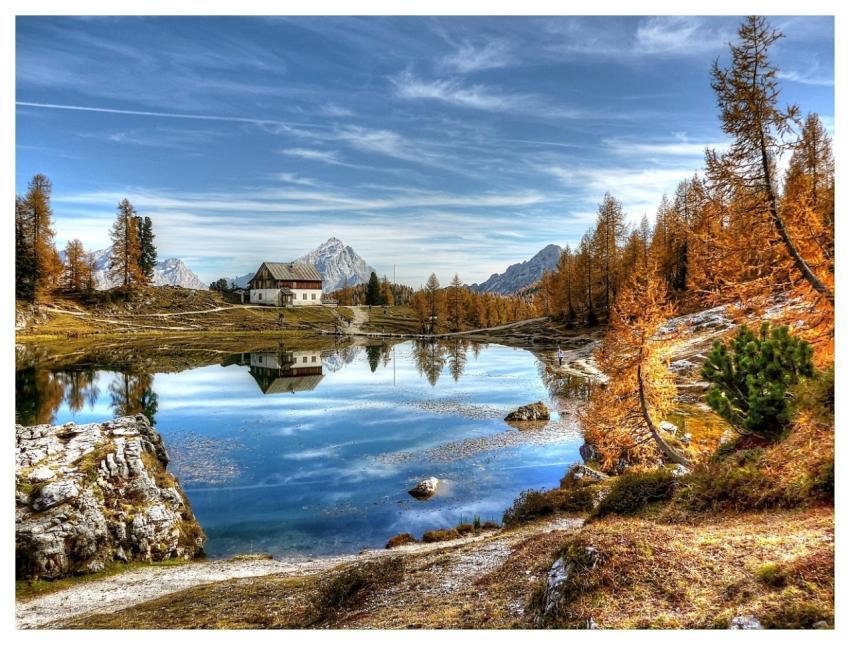 Lago Federa Dolomites Mountains Lake