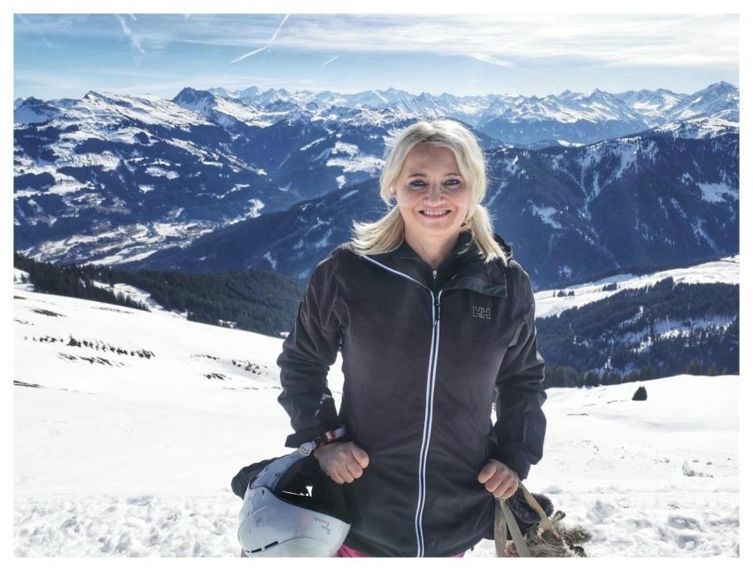 Woman Skier Winter Sports Panorama