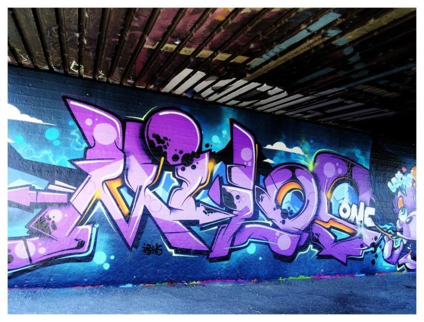 Graffiti Purple Blue Creativity