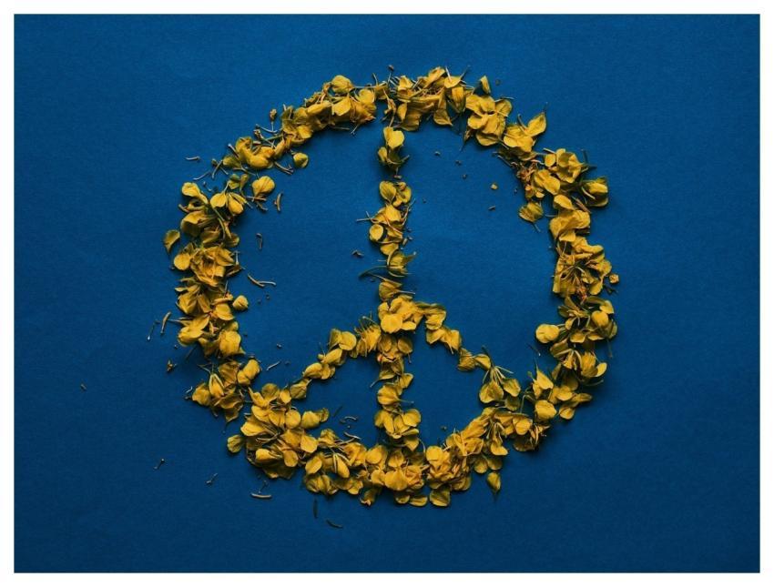 Peace Symbol Petals Ukraine