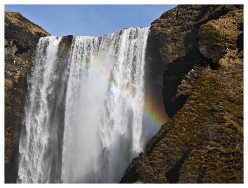 Iceland Waterfall Rainbow Travel