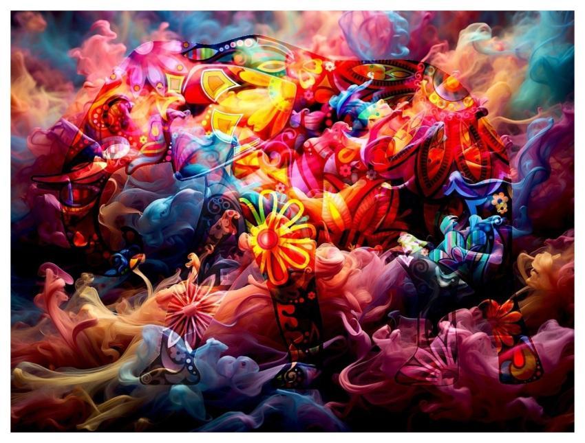 Coloured Flowers Nature Abstract