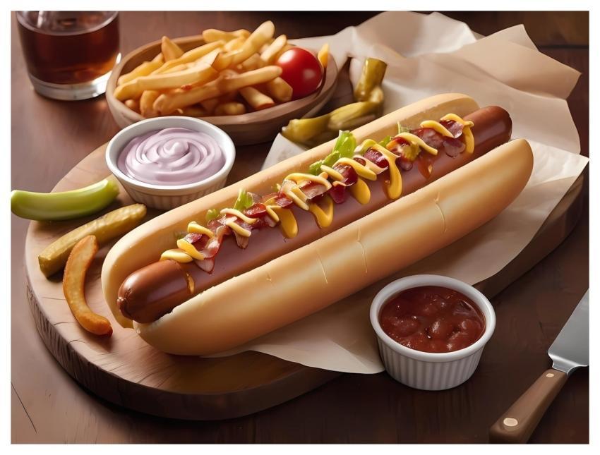 Hot Dog Sausages Ketchup Mayo