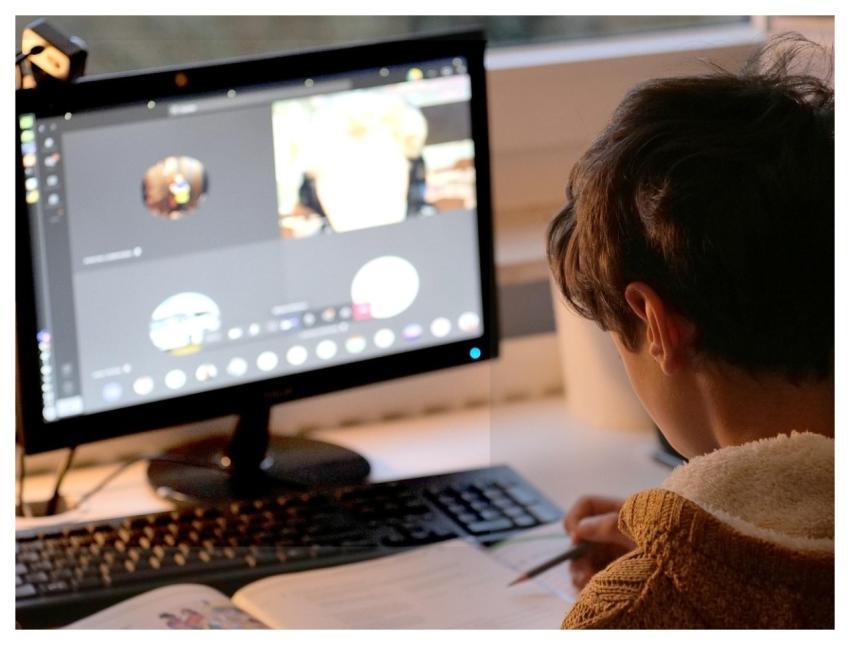Child Student Video Conference Computer