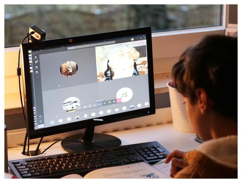 Child Student Video Conference Computer