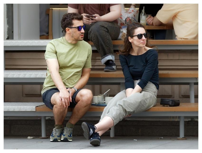 People Couple Young Sitting