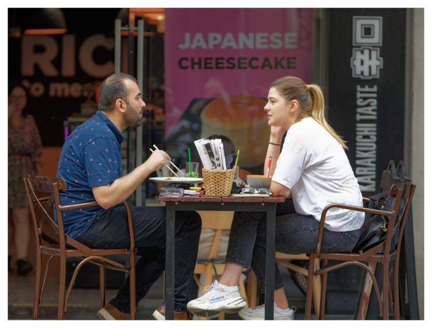 Couple Sitting Together Backgammon
