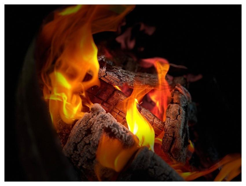 Fire Night Embers Burn