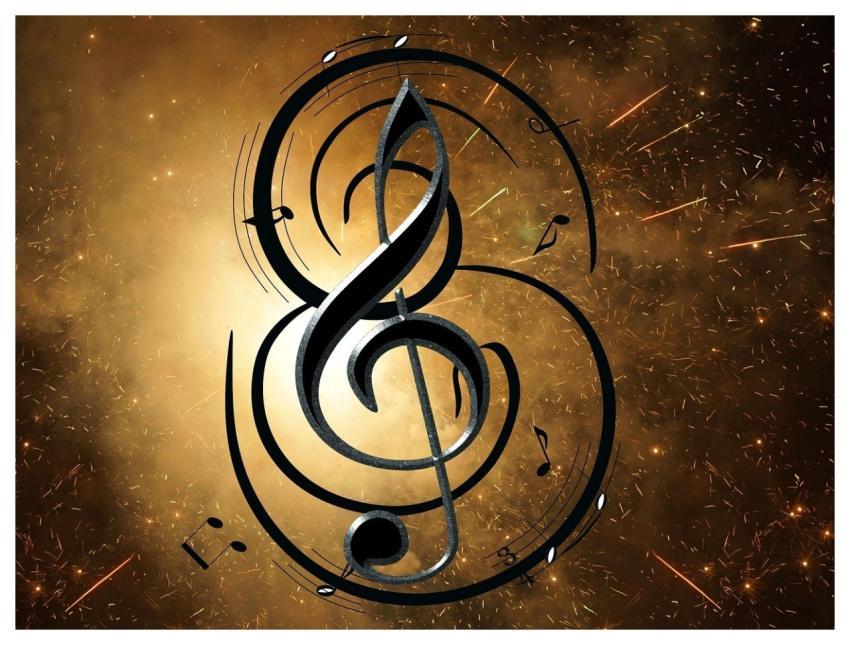 Clef Fireworks Music Swing