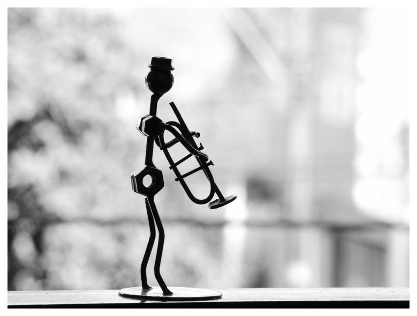 Musician Trumpet Metal Decoration