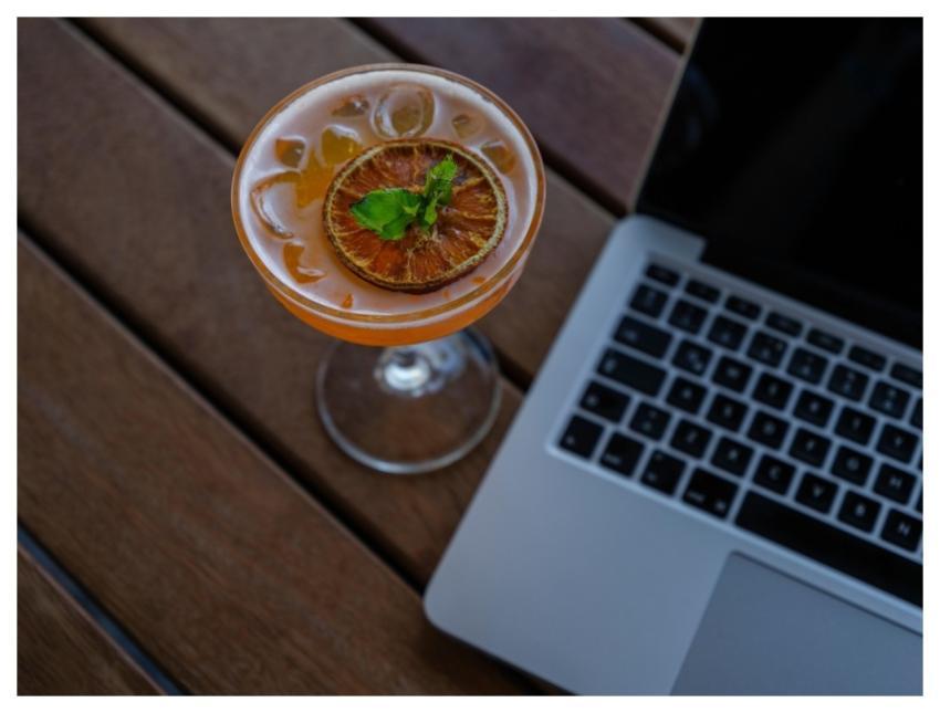 Cocktail Laptop Work Office