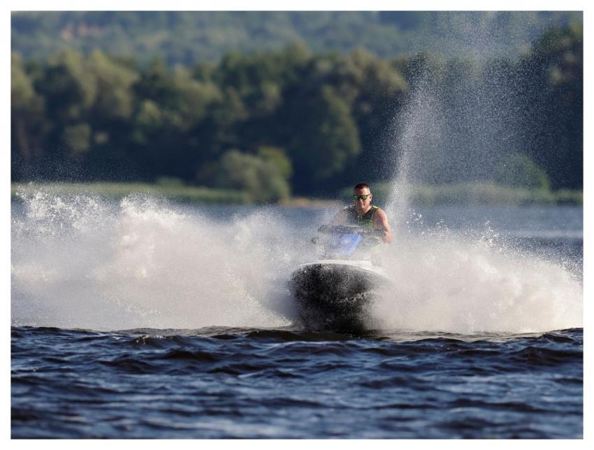 Man Jet Ski Waves Nature