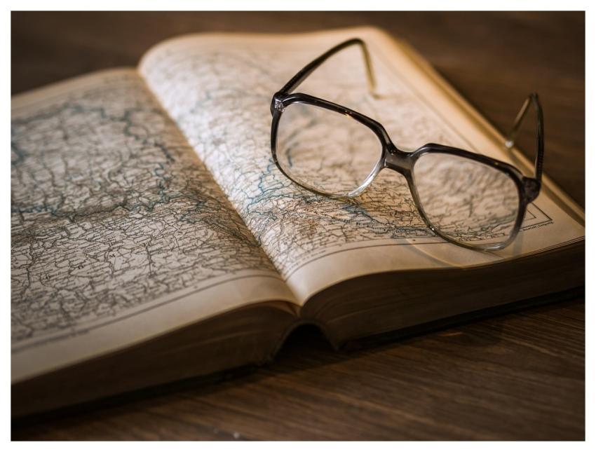 Knowledge Book Library Glasses