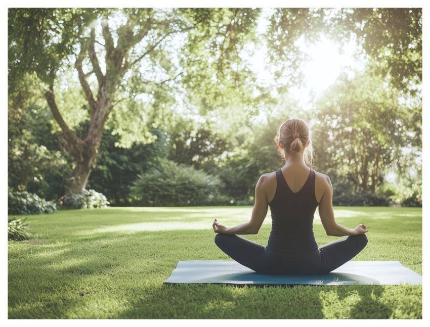 Woman Yoga Meditation Nature