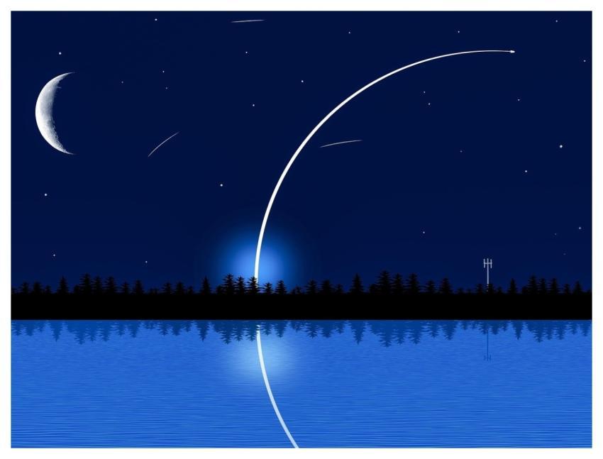 Rocket Water Moon Nature