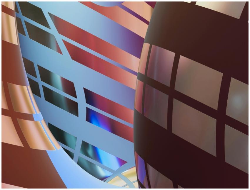 Vibrant abstract digital art with flowing lines an