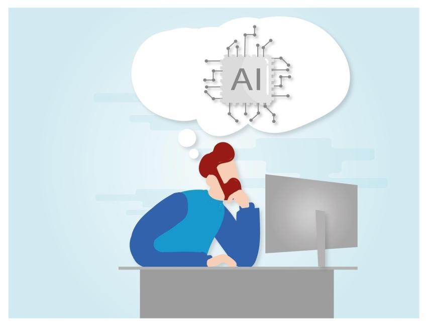 Man Computer Think Digital