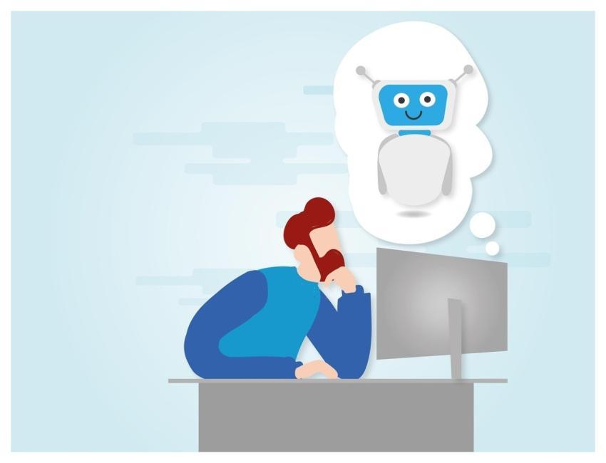 Man Computer Think Digital