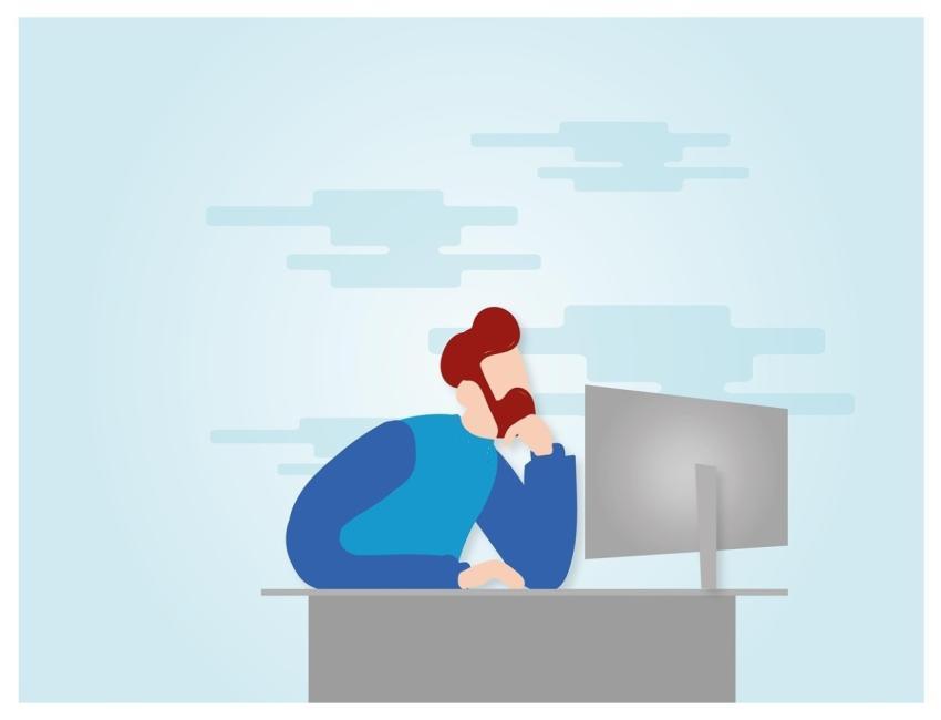 Man Computer Think Digital