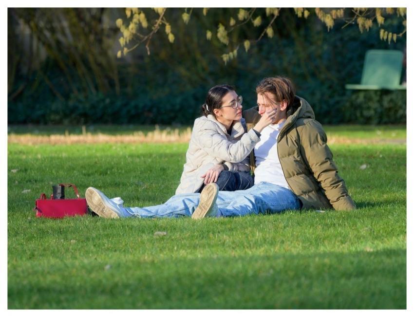 Couple Young Casual Relaxing