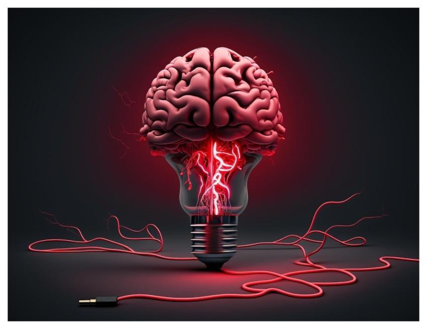 Ai-Generated Brain Think Computer