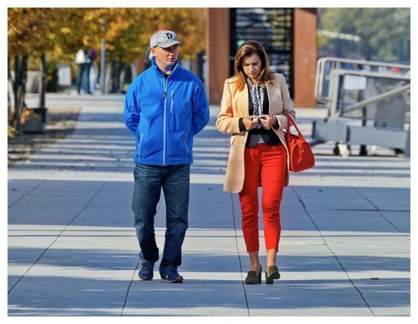 Couple Walking Path People