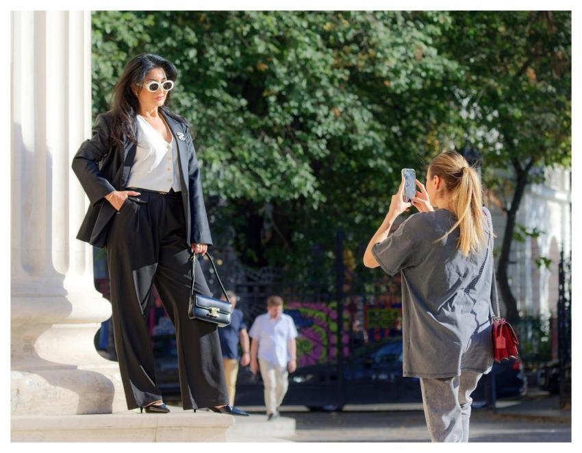 Girls Sunglasses Photographing Smartphone