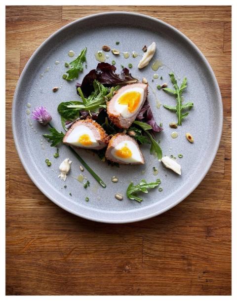 Eggs Yolk Plate Vegetables