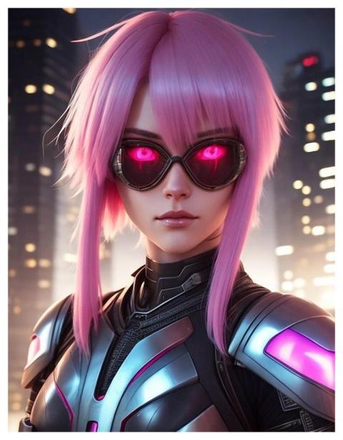 Woman Cyberpunk Punk Character Portrait