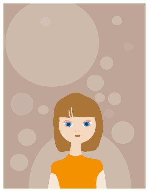 Girl Woman Cartoon Thinking