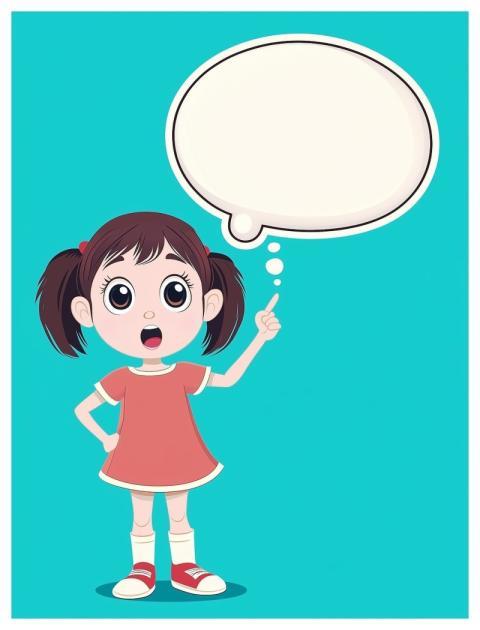 Girl Speech Bubble Message Thought