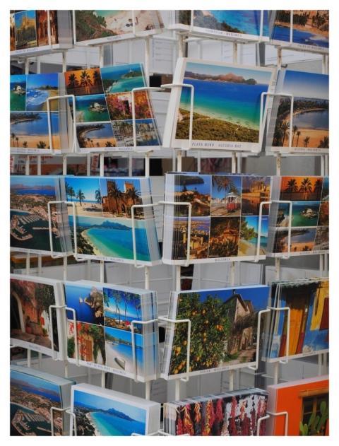 Travel postcards racks